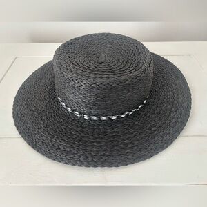 A.N.A. Black Straw Hat